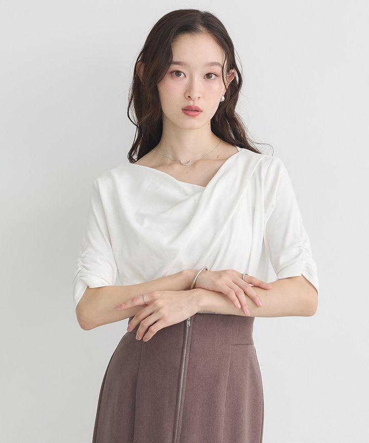 earth music&ecology「ドレープデザインカットソー」|Tシャツ・カットソー|