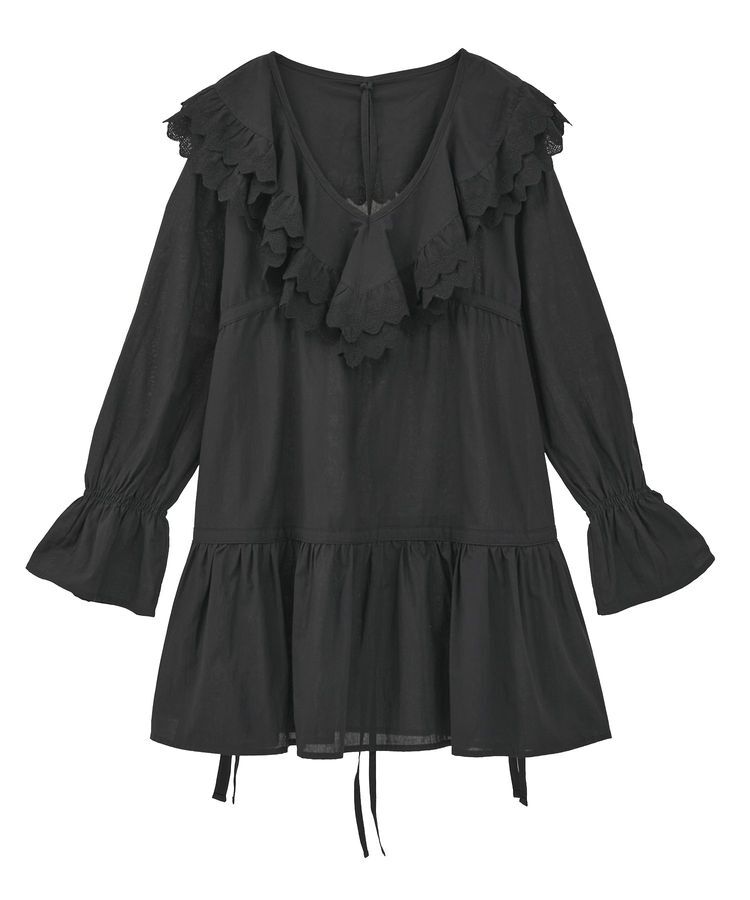 earth music&ecology「サイドリボンラッフルミニワンピース」|ワンピース|