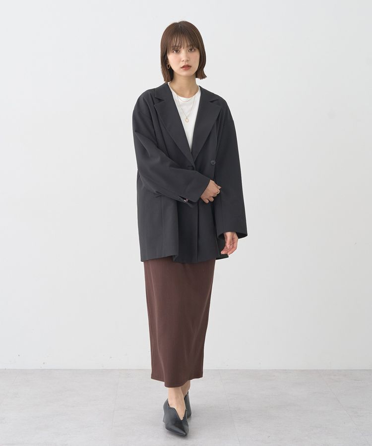 earth music&ecology「カットリブナロースカート」|タイト|