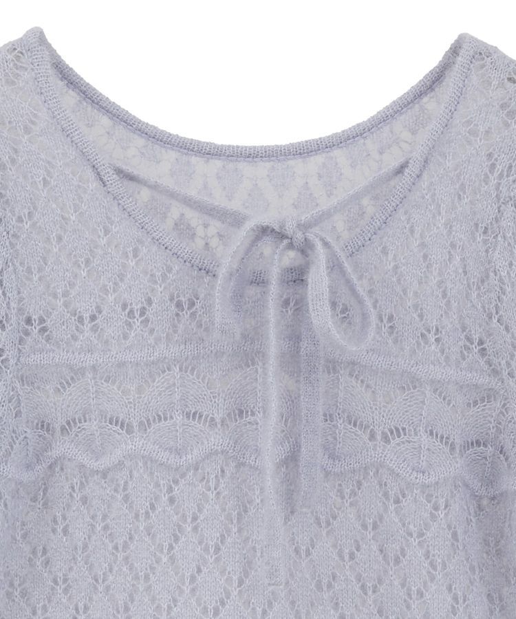 earth music&ecology「キャットヤーン透かし編みニットプルオーバー」|ニット・セーター|