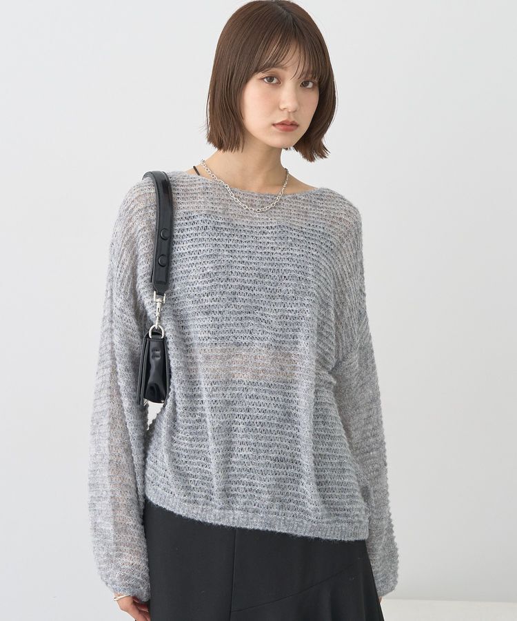 earth music&ecology「ふんわりシアープルオーバー」|ニット・セーター|