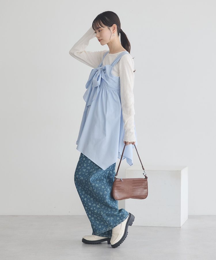 earth music&ecology「チェーンリブホルターネックプルオーバー」|Tシャツ・カットソー|