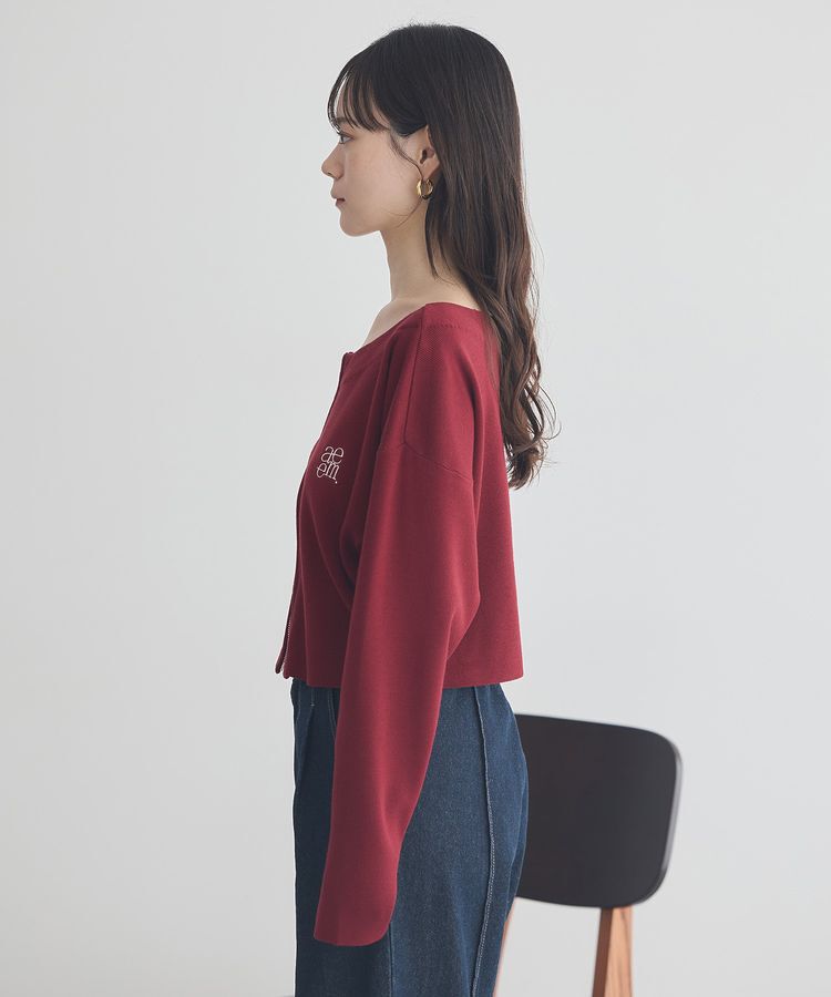 earth music&ecology「ダブルジップロゴニットプルオーバー」|ニット・セーター|