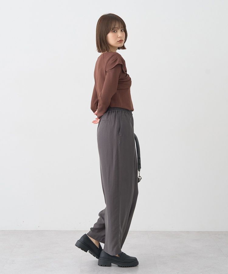 earth music&ecology「リボンライクドレーププルオーバー」|Tシャツ・カットソー|