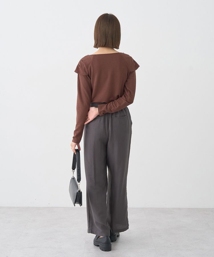 earth music&ecology「リボンライクドレーププルオーバー」|Tシャツ・カットソー|