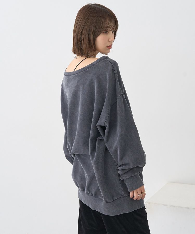 earth music&ecology「ランダム刺繍オフショルプルオーバー」|スウェット・ジャージ|