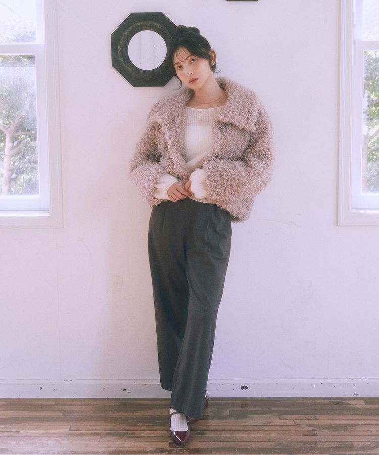 earth music&ecology「プードルファーショートブルゾン」|ブルゾン・スタジャン|