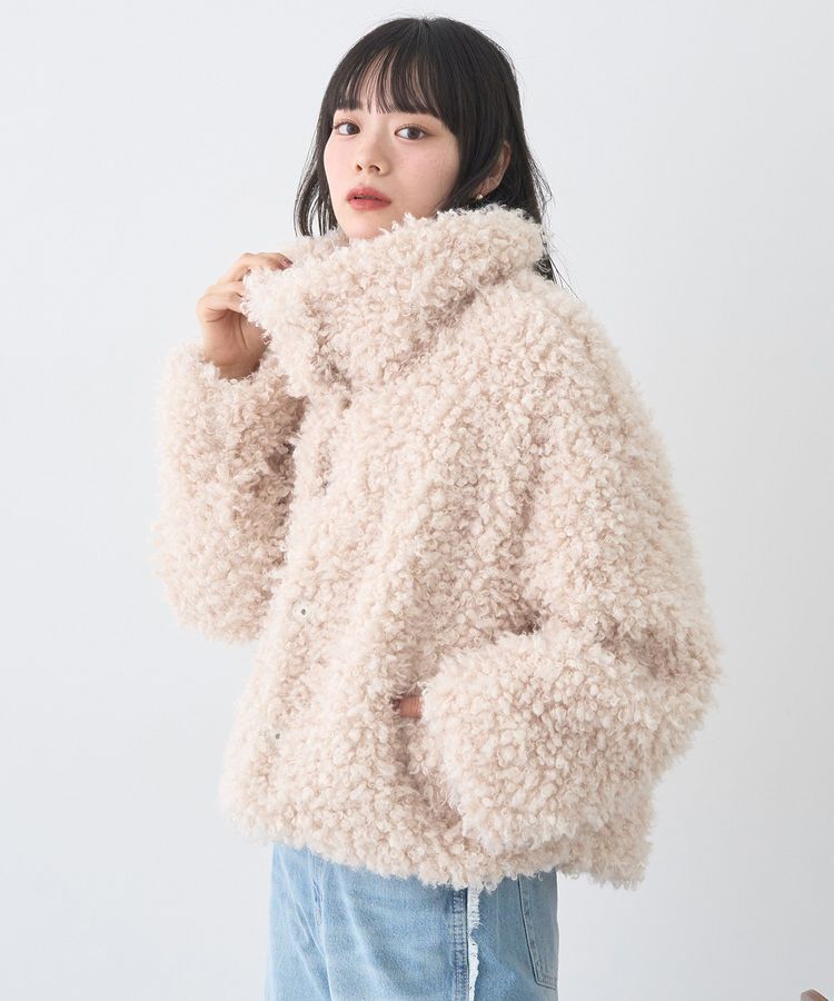 earth music&ecology「プードルファーショートブルゾン」|ブルゾン・スタジャン|