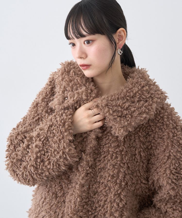 earth music&ecology「プードルファーショートブルゾン」|ブルゾン・スタジャン|