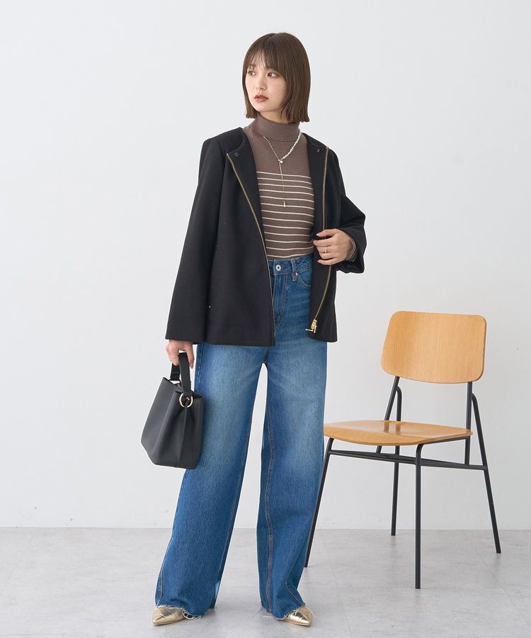 earth music&ecology「レンチング(TM)エコヴェロ(TM)(リブタートル)」|ニット・セーター|