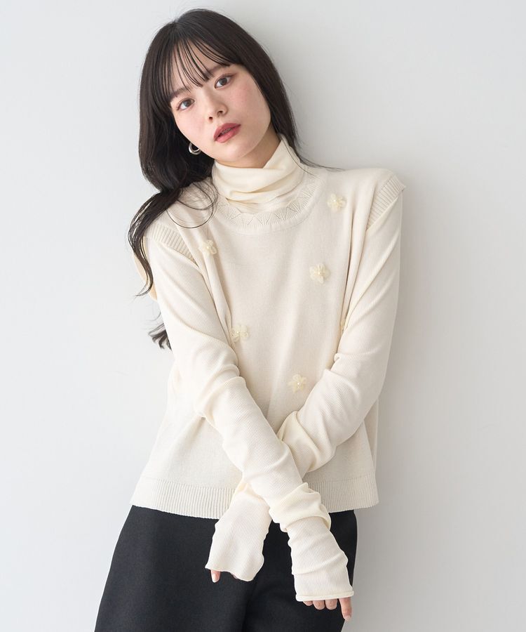 earth music&ecology「リブタートルネックプルオーバー」|Tシャツ・カットソー|