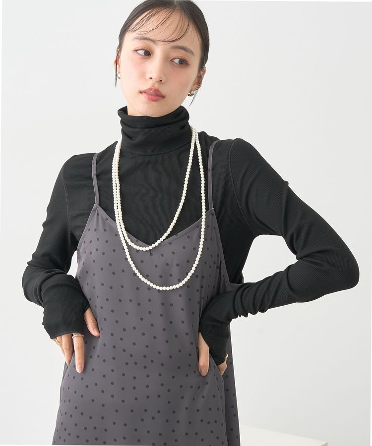 earth music&ecology「リブタートルネックプルオーバー」|Tシャツ・カットソー|Black