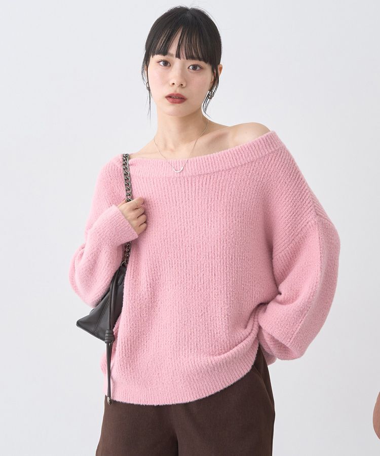 earth music&ecology「パウダーシャギー畦プルオーバー」|ニット・セーター|