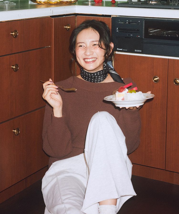 earth music&ecology「パウダーシャギー畦プルオーバー」|ニット・セーター|