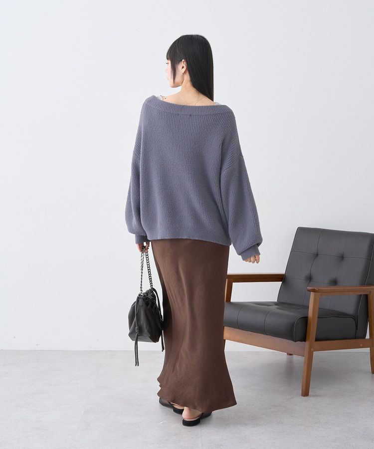 earth music&ecology「パウダーシャギー畦プルオーバー」|ニット・セーター|