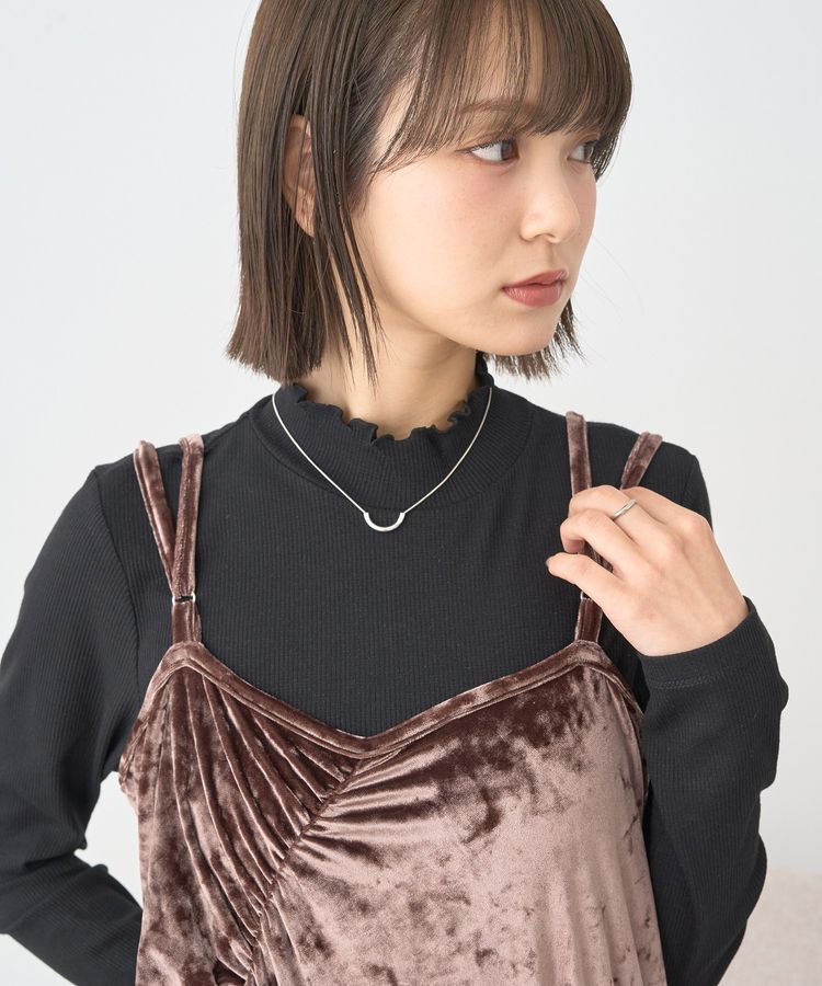 earth music&ecology「ラメテレコハイネックプルオーバー」|Tシャツ・カットソー|