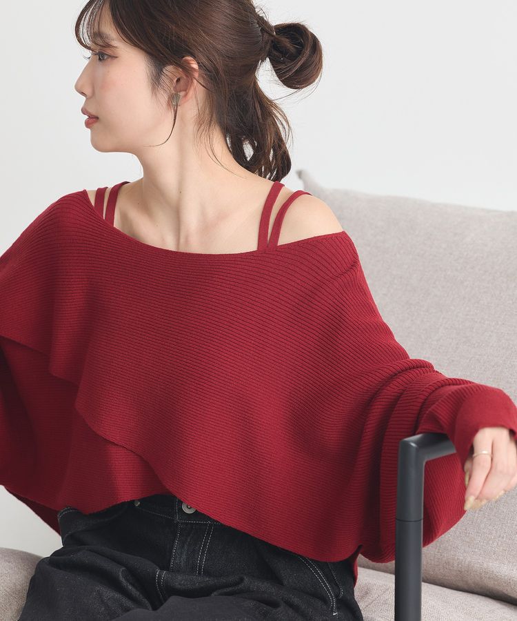 earth music&ecology「SET2点クロスニット+キャミソール」|ニット・セーター|