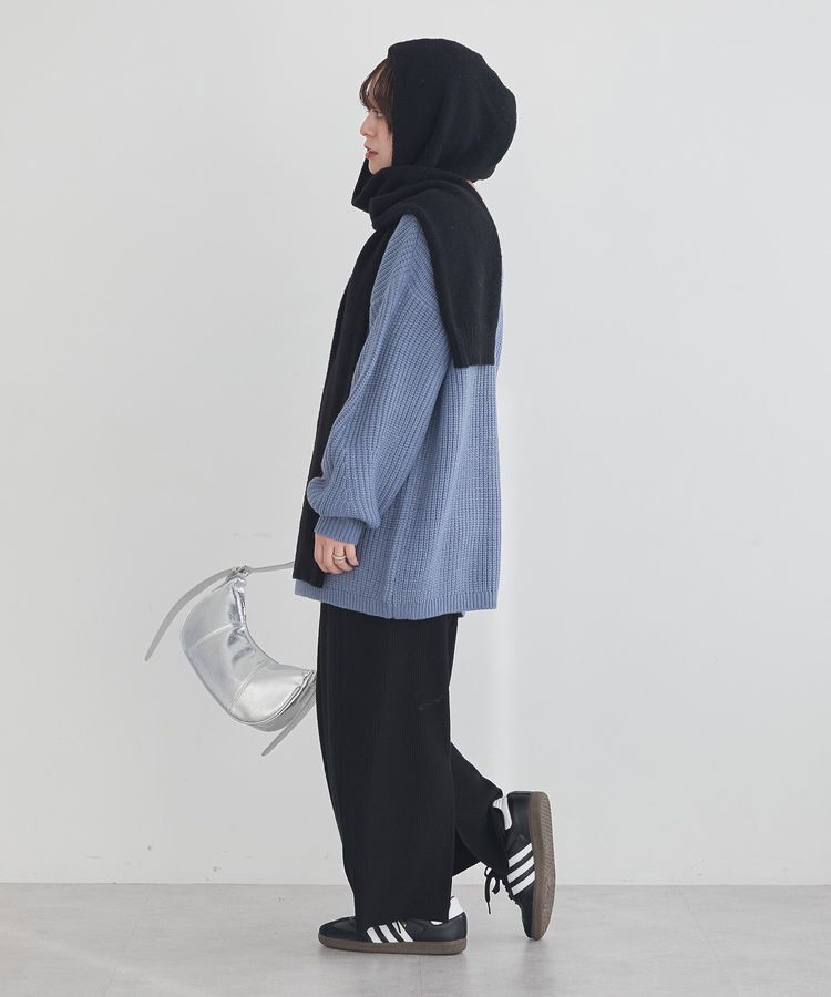 earth music&ecology「アンチピリングクロスネックルーズニット」|チュニック|