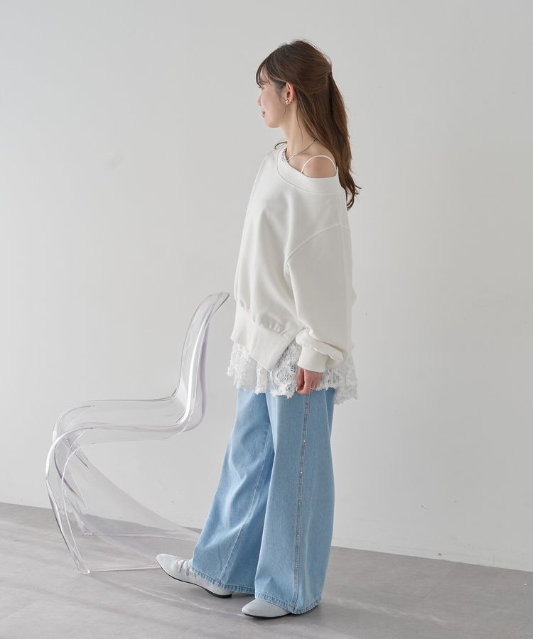 earth music&ecology「裾スリット裏毛プルオーバー」|スウェット・ジャージ|