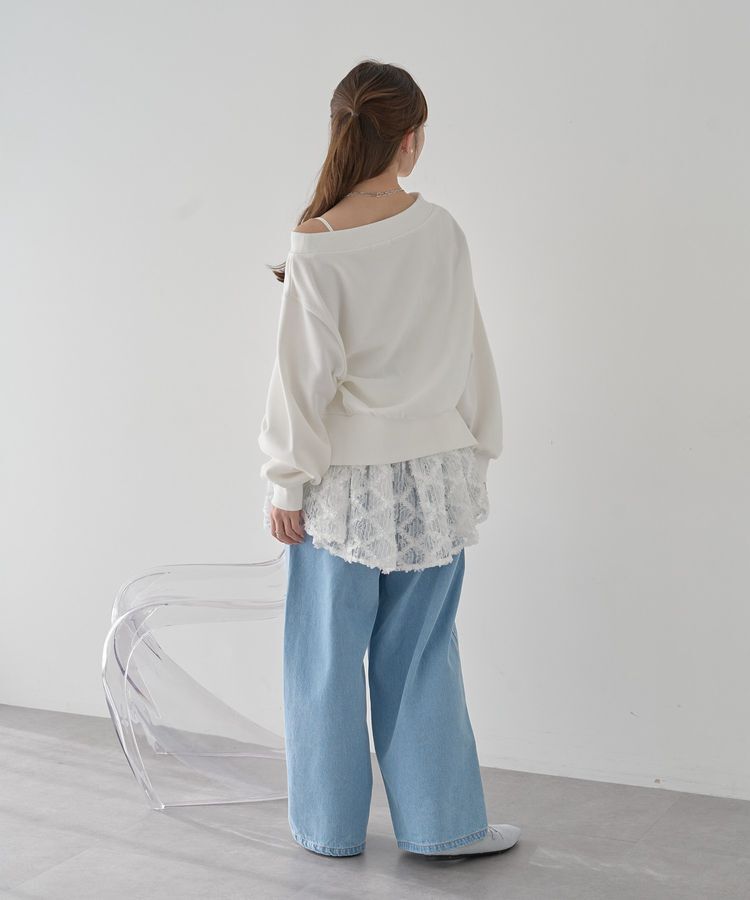 earth music&ecology「裾スリット裏毛プルオーバー」|スウェット・ジャージ|