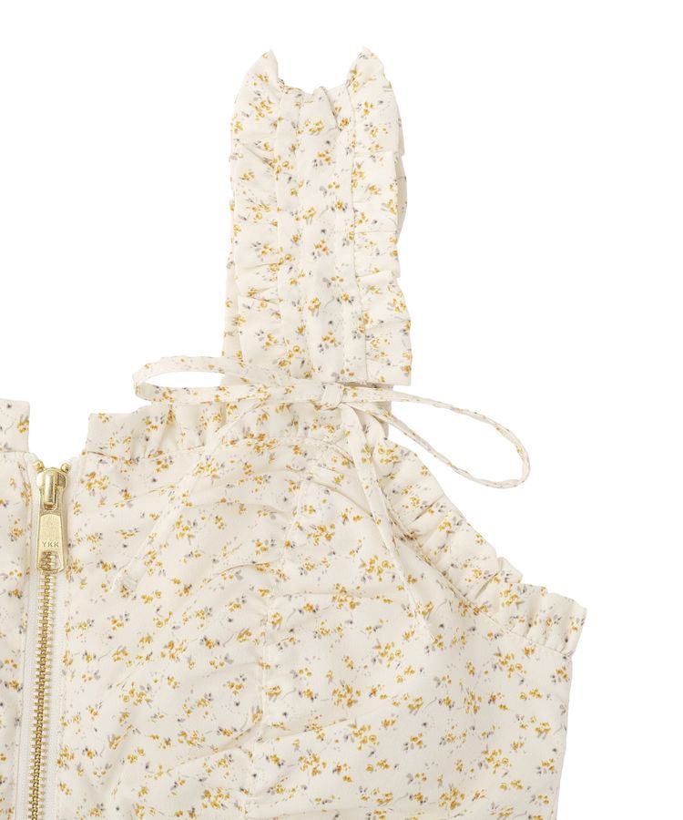 earth music&ecology「フラワーペプラムビスチェ」|ベスト・ジレ|