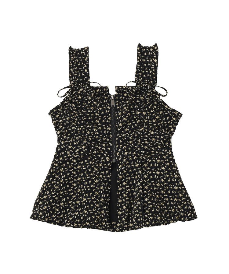 earth music&ecology「フラワーペプラムビスチェ」|ベスト・ジレ|