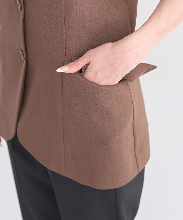 earth music&ecology「【セットアップ対応】フラップボタンビスチェ」|ベスト・ジレ|