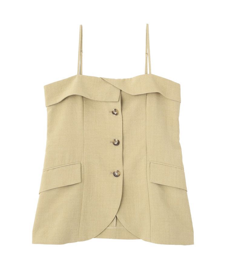 earth music&ecology「【セットアップ対応】フラップボタンビスチェ」|ベスト・ジレ|