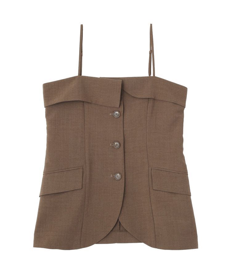 earth music&ecology「【セットアップ対応】フラップボタンビスチェ」|ベスト・ジレ|