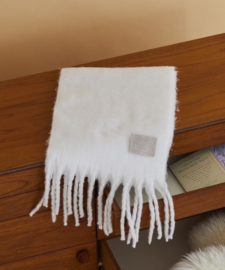 Maison de FLEUR「フリンジストール」|ストール|アイボリー