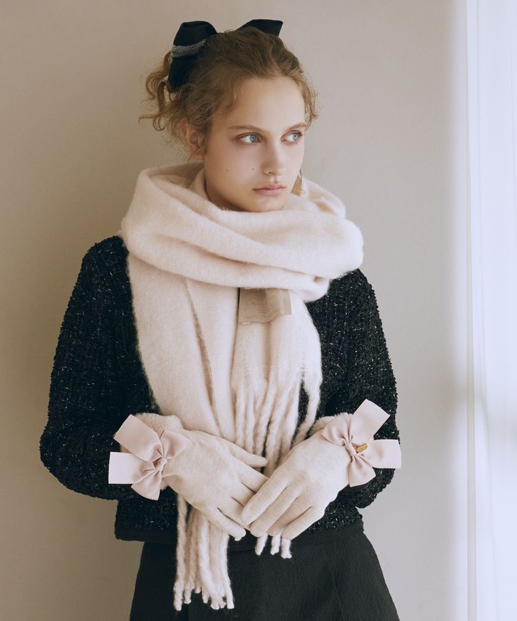 Maison de FLEUR「フリンジストール」|ストール|