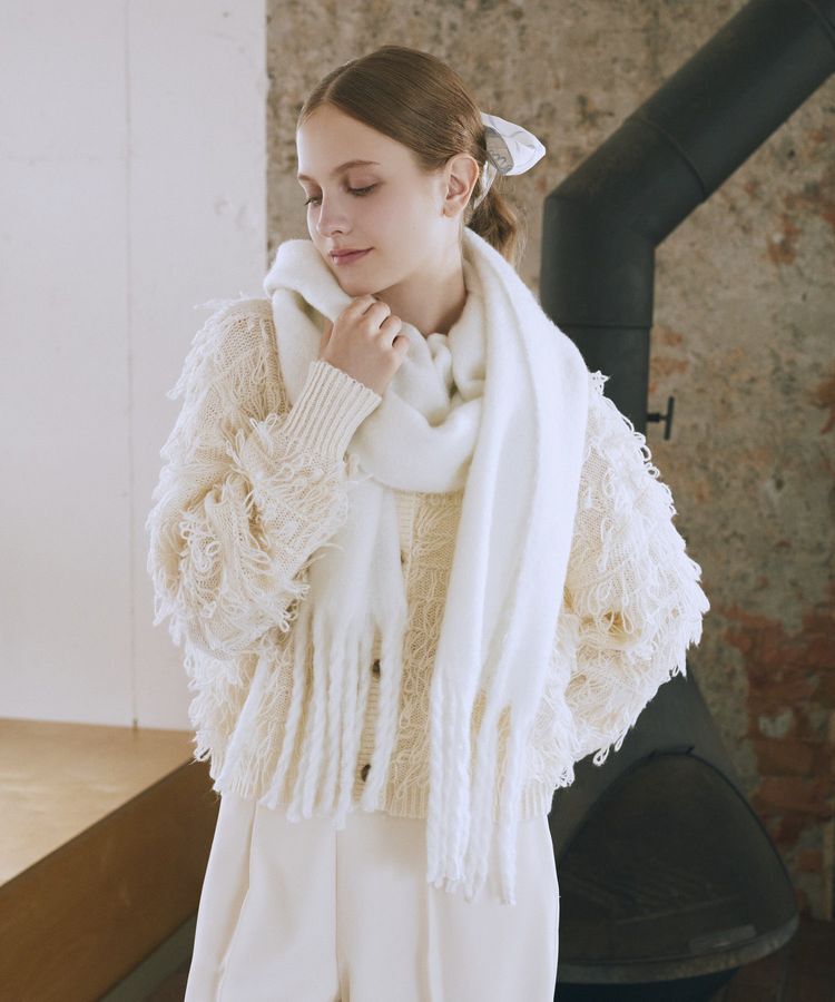 Maison de FLEUR「フリンジストール」|ストール|