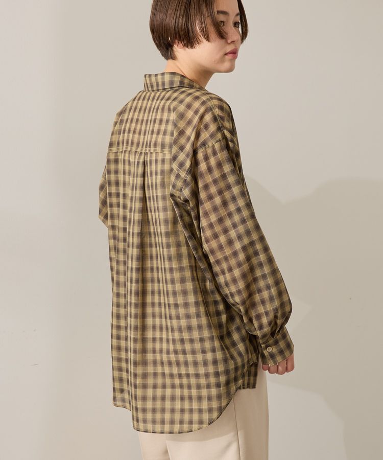 AMERICAN HOLIC「シアーチェック柄オーバーシャツ」|シャツ・ブラウス|