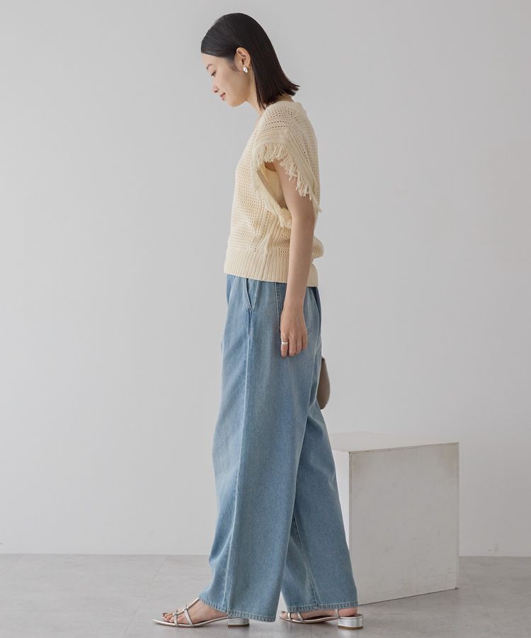 AMERICAN HOLIC「袖フリンジショート丈プルオーバー」|ニット・セーター|