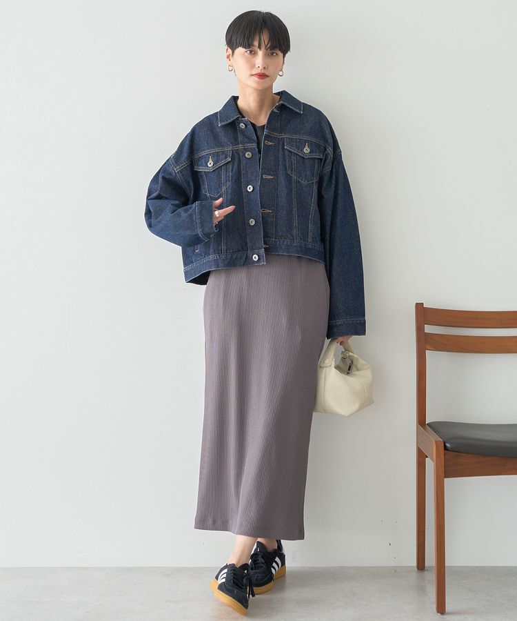 AMERICAN HOLIC「針抜きリブナロースカート」|タイト|