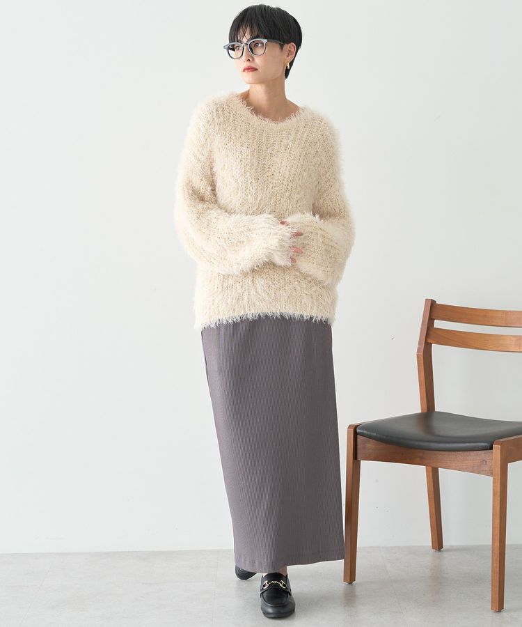 AMERICAN HOLIC「針抜きリブナロースカート」|タイト|