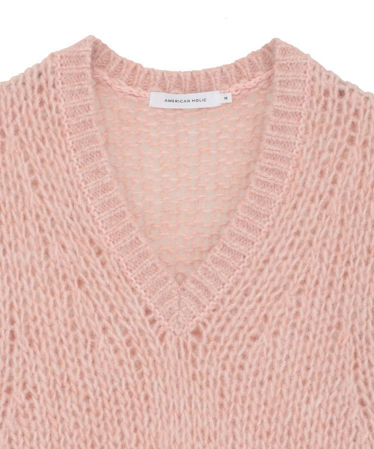 AMERICAN HOLIC「【選べる丈】甘編みニットベスト」|ベスト・ジレ|