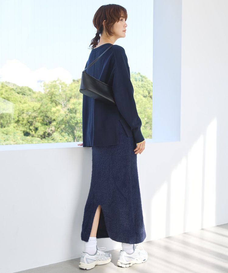 AMERICAN HOLIC「【配色】バイパチクルーネックニットプルオーバー＜静電気軽減＞」|ニット・セーター|