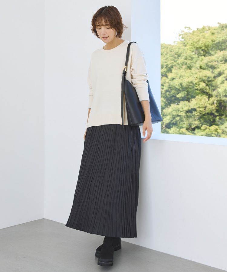 AMERICAN HOLIC「【配色】バイパチクルーネックニットプルオーバー＜静電気軽減＞」|ニット・セーター|