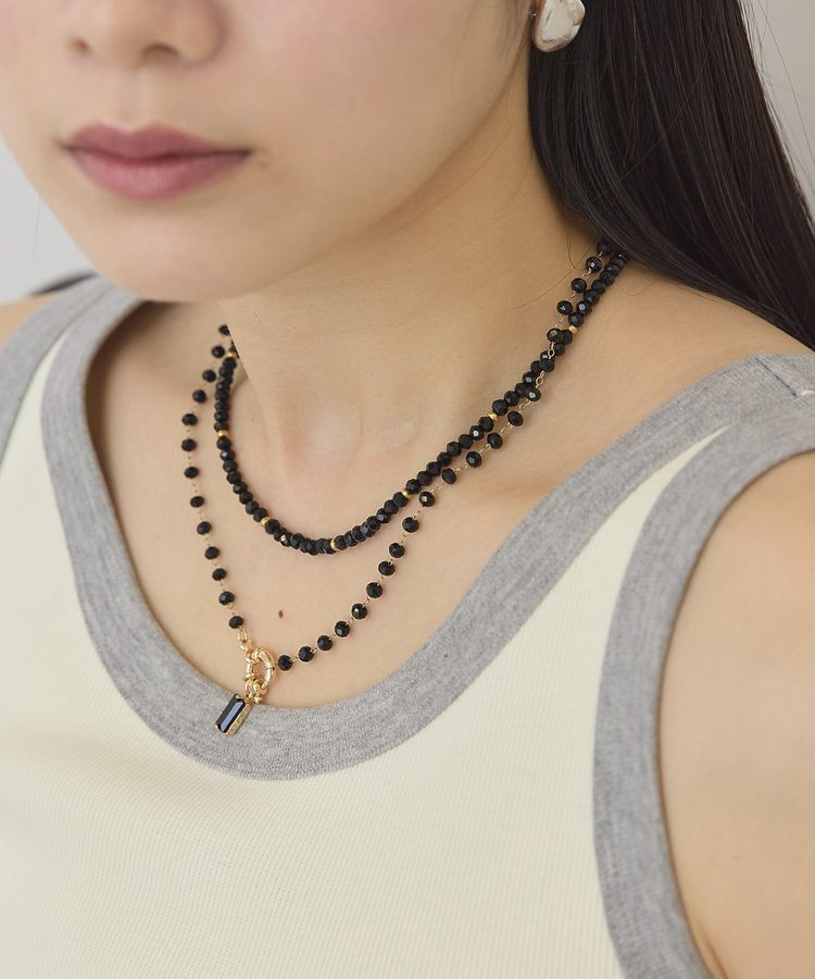 AMERICAN HOLIC「【2点SET】ビーズネックレス」|ネックレス|Black