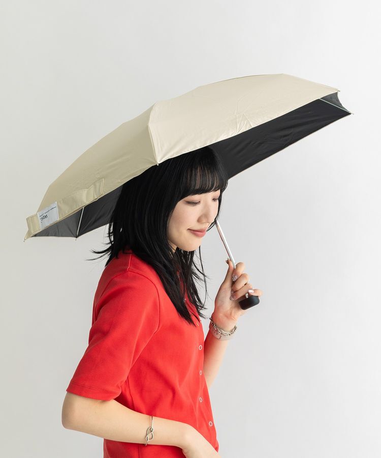 AMERICAN HOLIC「【AH&times;Wpc.】ポーチ付き折りたたみ傘」|傘|Beige