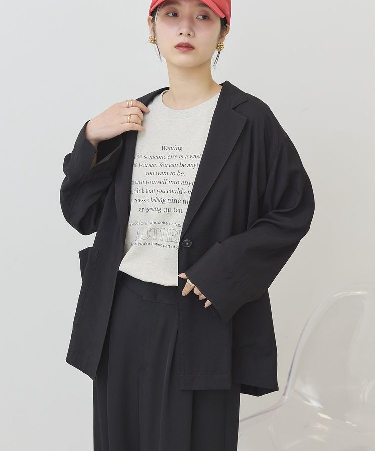 AMERICAN HOLIC「【接触冷感】ニュアンスオーバージャケット」|テーラードジャケット|