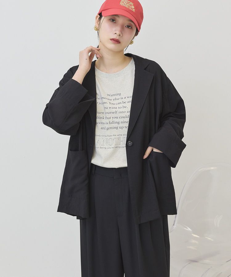 AMERICAN HOLIC「【接触冷感】ニュアンスオーバージャケット」|テーラードジャケット|