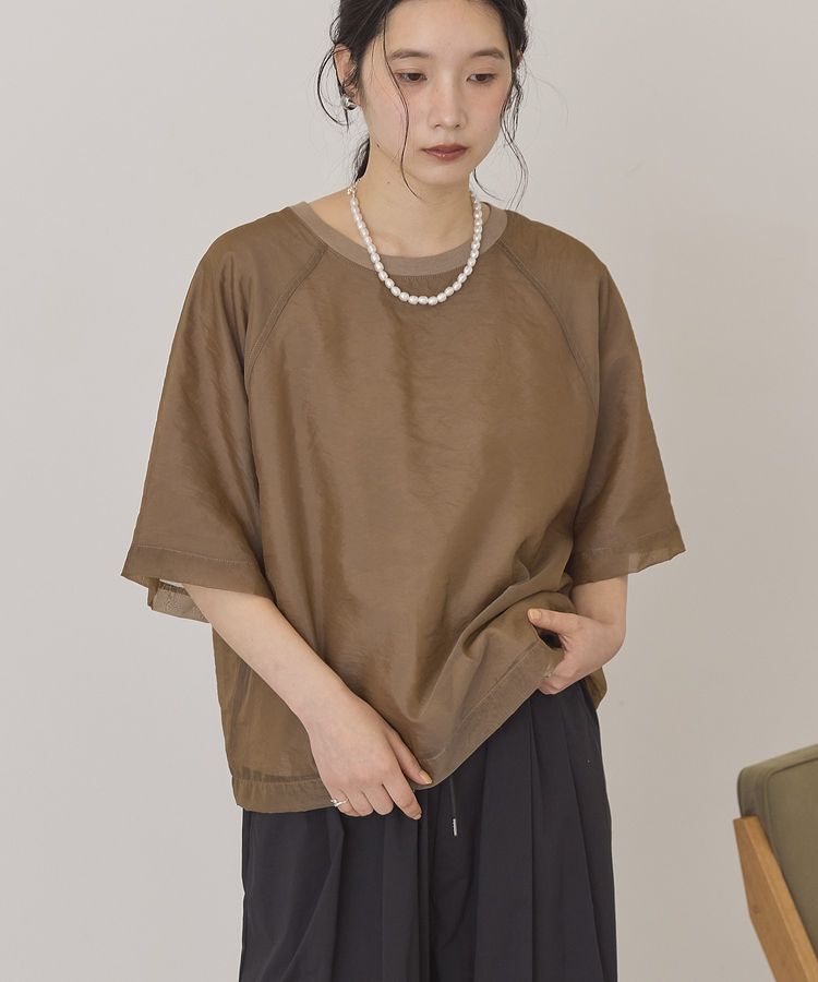 AMERICAN HOLIC「【接触冷感】シアーレイヤードプルオーバー」|Tシャツ・カットソー|