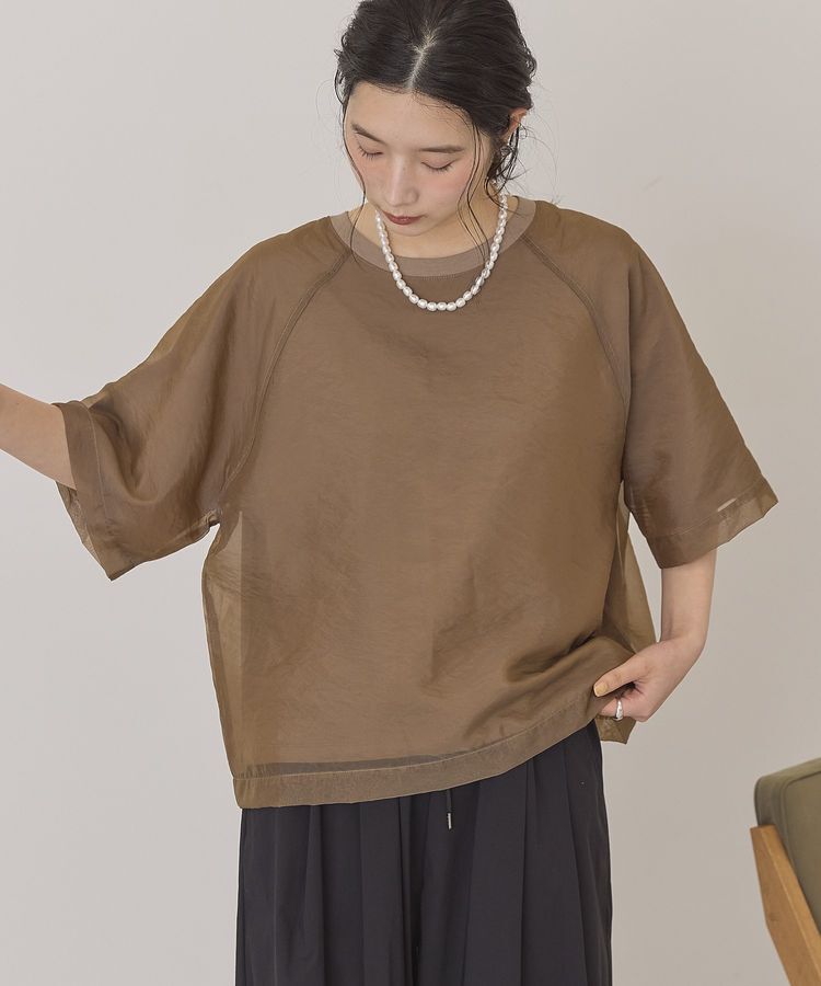 AMERICAN HOLIC「【接触冷感】シアーレイヤードプルオーバー」|Tシャツ・カットソー|