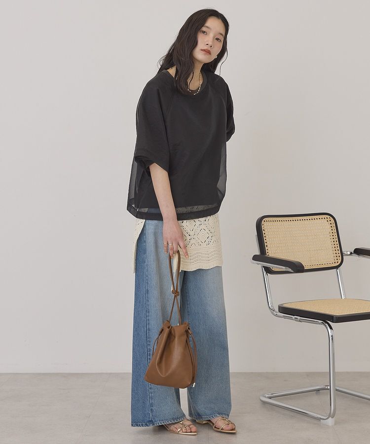 AMERICAN HOLIC「【接触冷感】シアーレイヤードプルオーバー」|Tシャツ・カットソー|