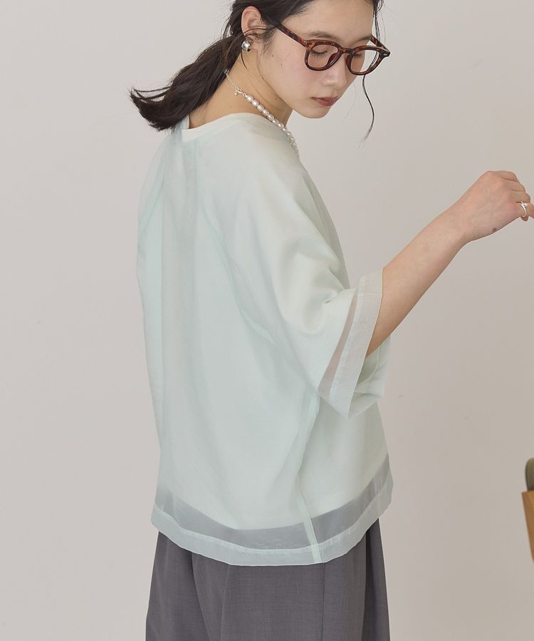 AMERICAN HOLIC「【接触冷感】シアーレイヤードプルオーバー」|Tシャツ・カットソー|