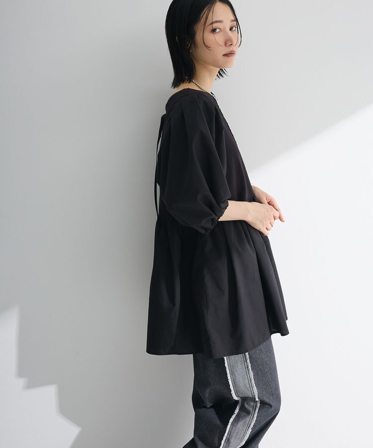 Green Parks「・ELENCARE DUE 2wayボリュームチュニック」|チュニック|Black