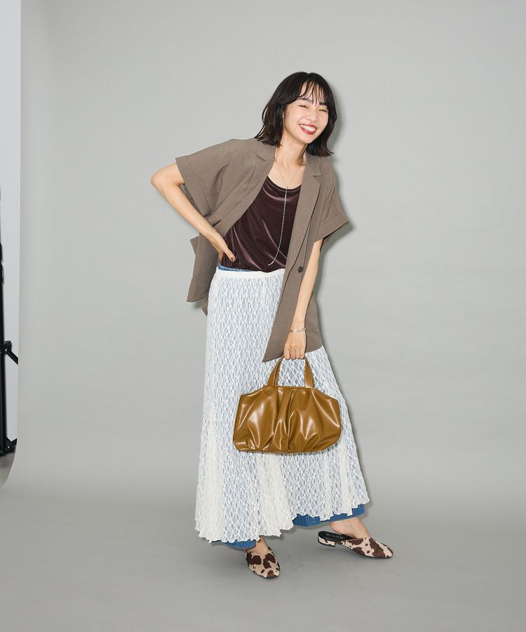 Green Parks「2WAYパネル切り替えレースフレアスカート」|フレア|