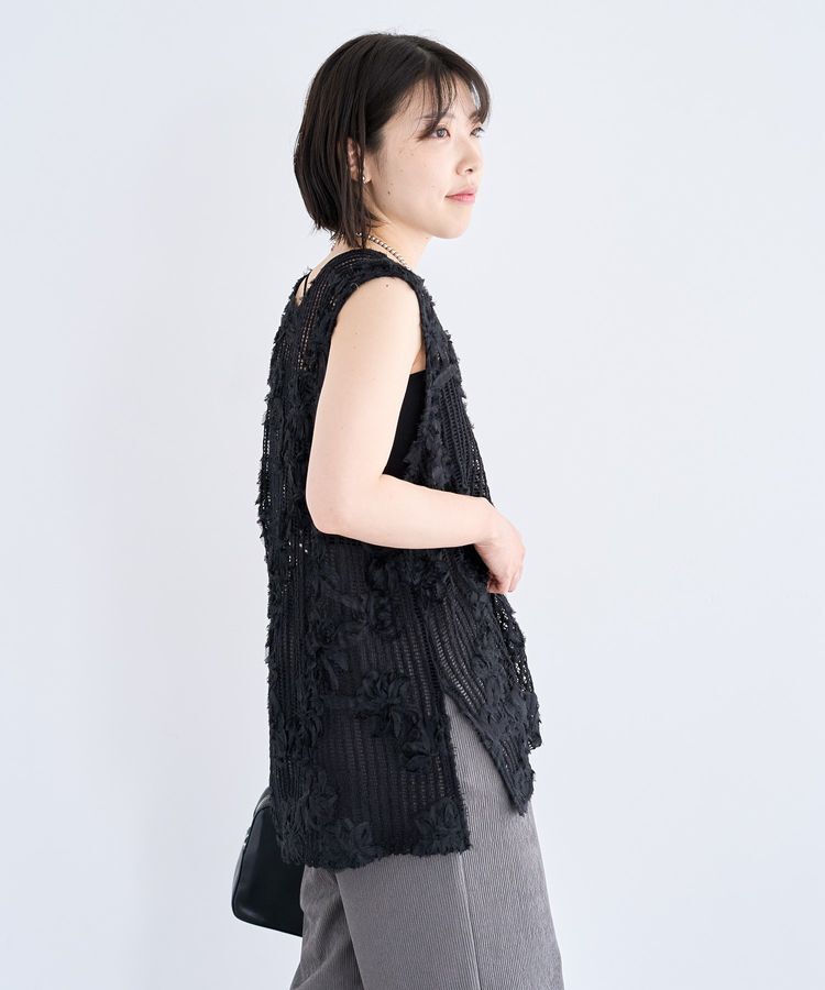 Green Parks「テープ刺繍レースベスト」|ベスト・ジレ|